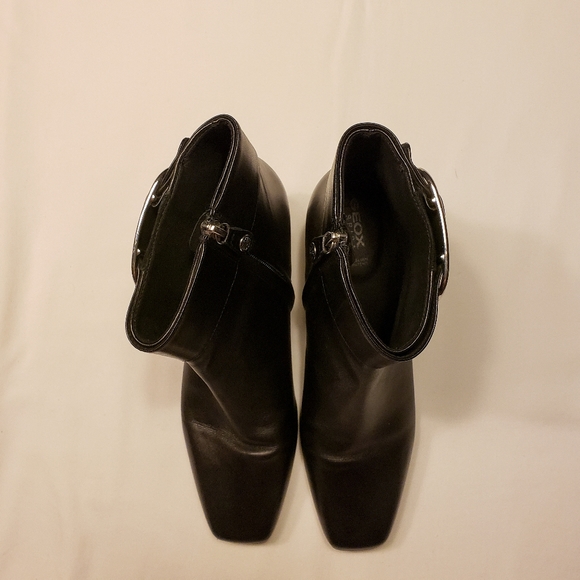 Emily in Paris Inspo: Geox Ankle Booties with Oversized Buckle - Picture 4 of 7